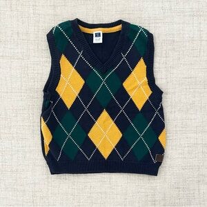 Janie and Jack Baby Boys Argyle Sweater Vest Size 12-18 Months
